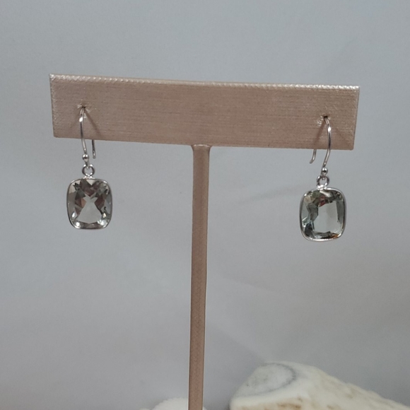 11 ctw RARE PRASIOLITE dangle earrings